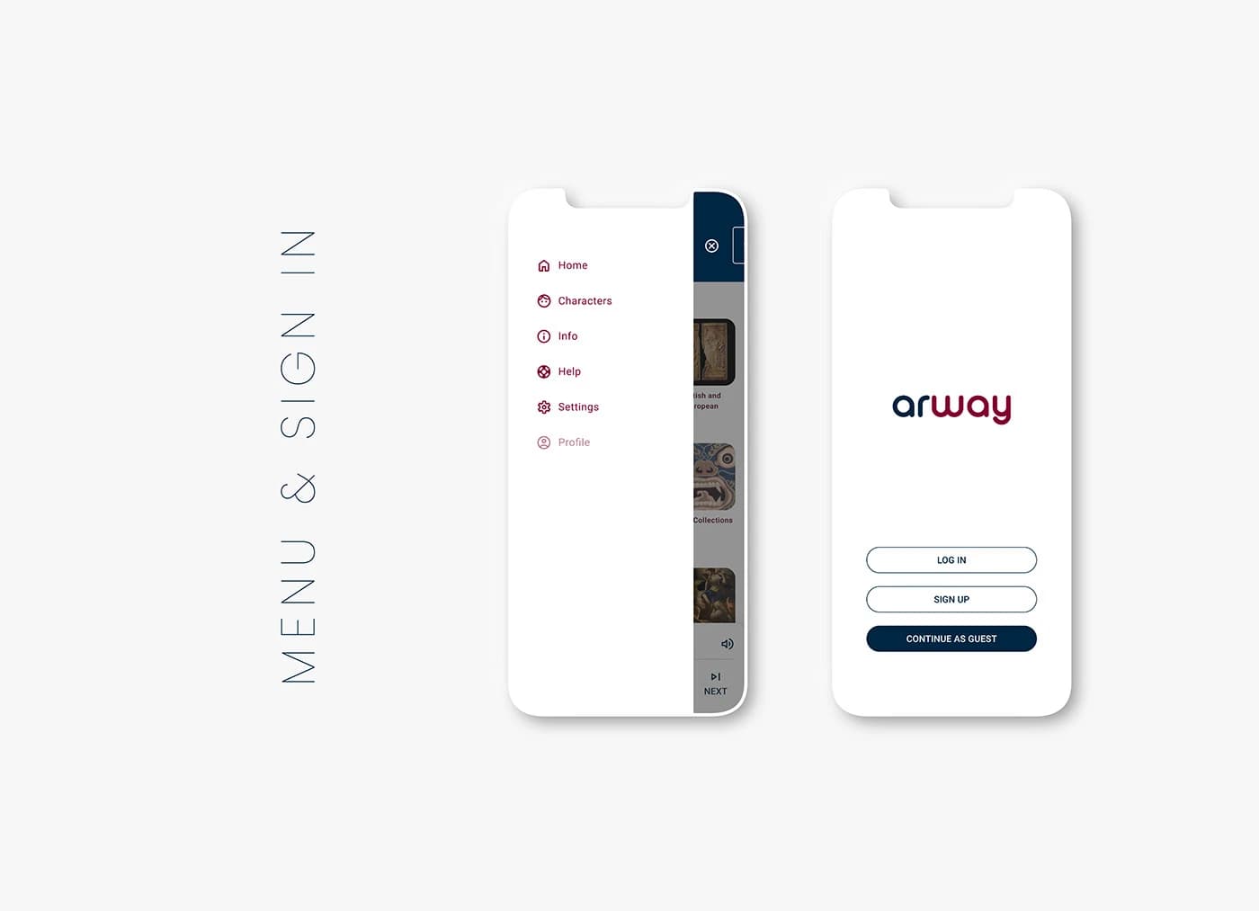 Menu, Sign In & Mockups 1